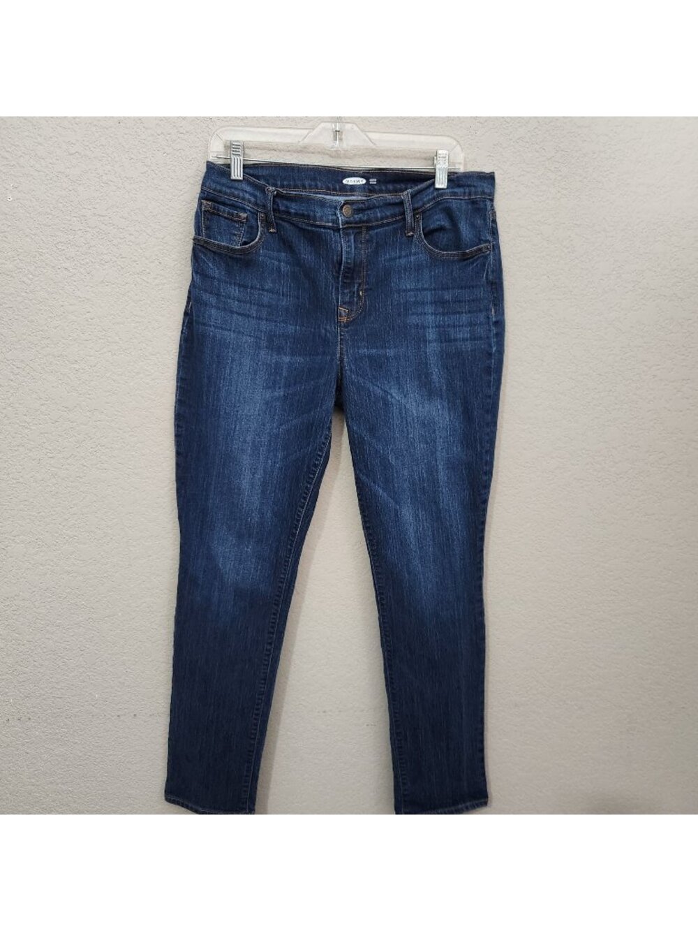 Old Navy Curvy Straight Womens Blue Denim Jeans Size 12 PUCKERING